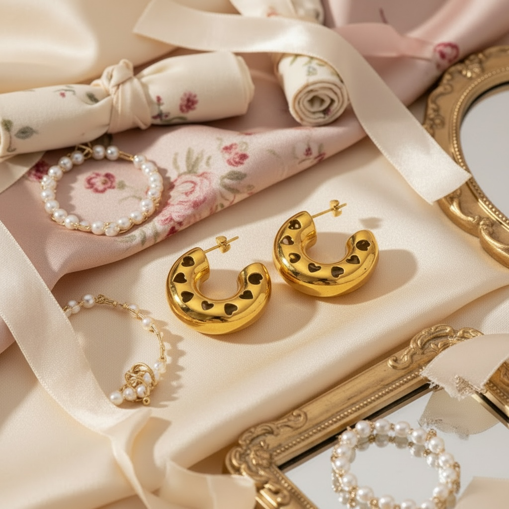 Playful Gold Hoops