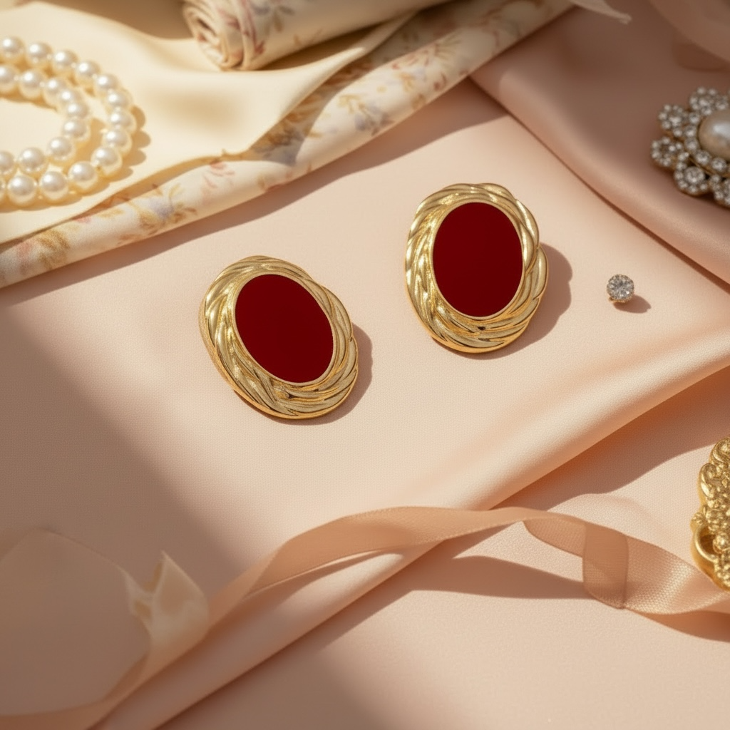 Small Mimi Vintage Frame Earrings
