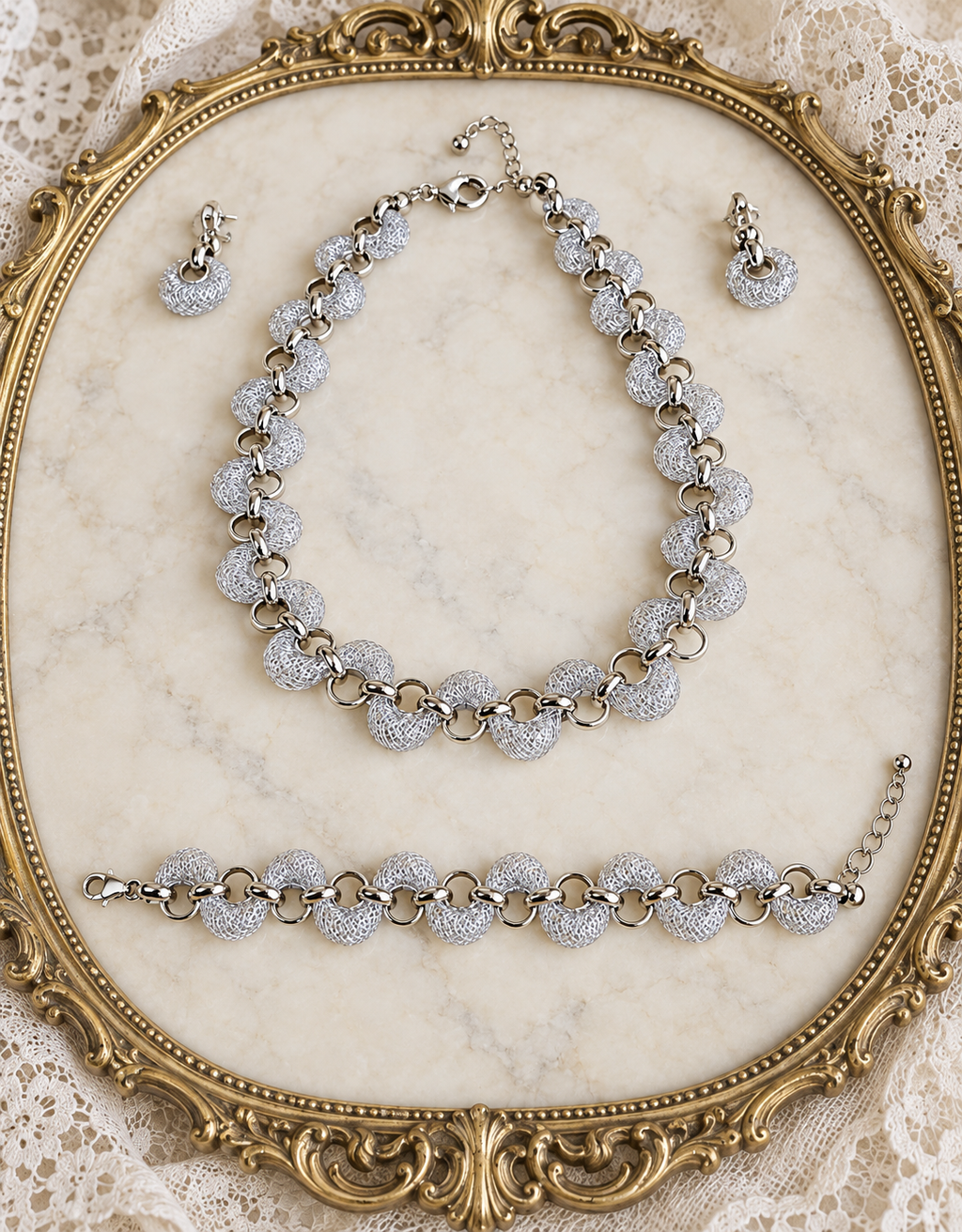 The Amélie Silver Set | Silver Jewelry Set for Women — Gift for Her