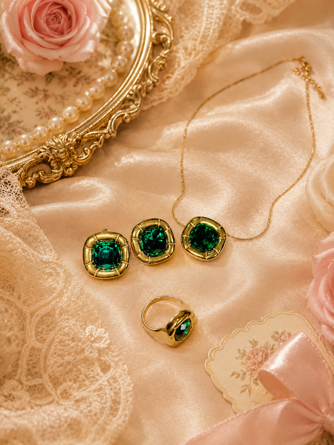 Vintage Emerald Set