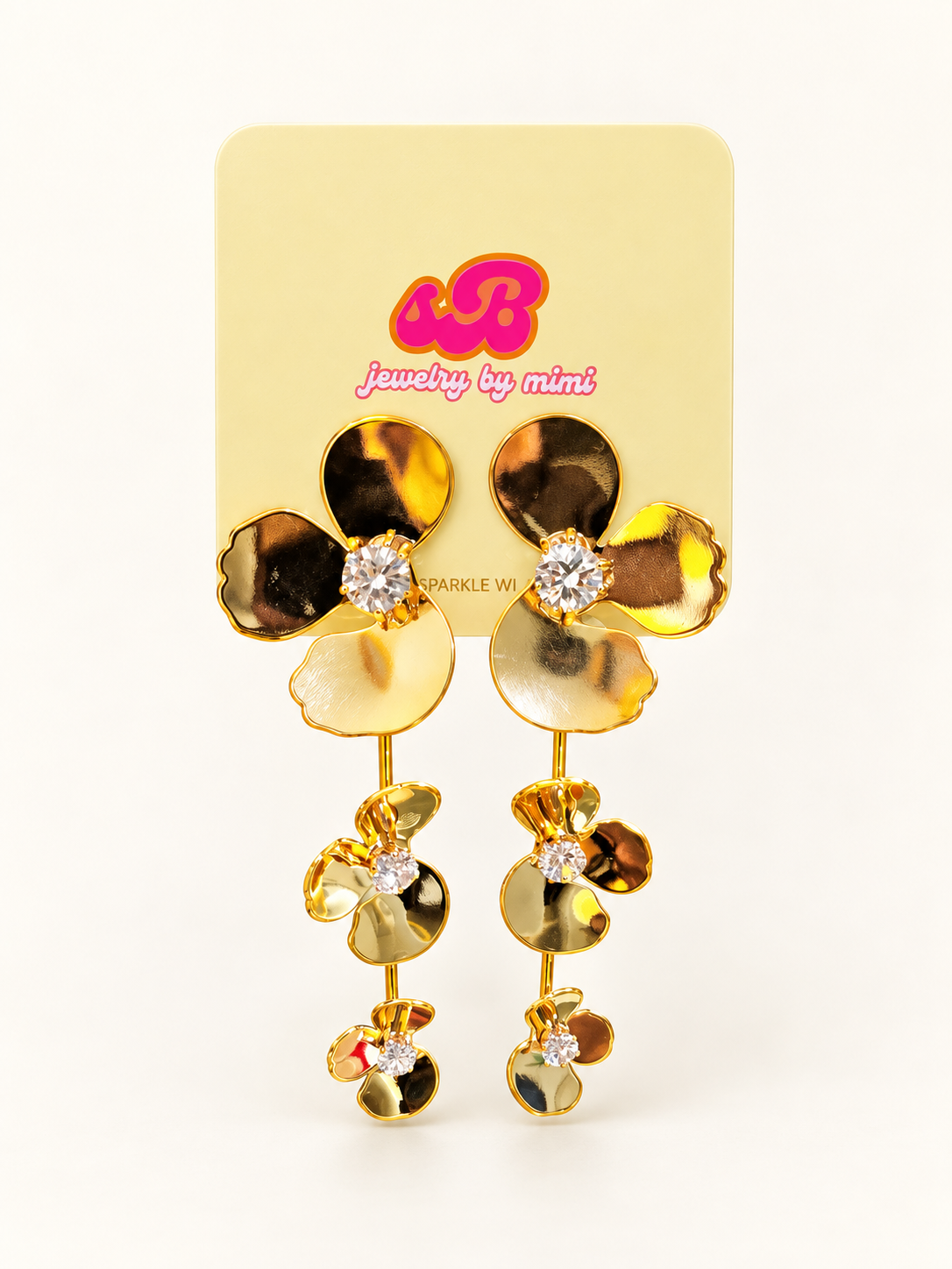 The Colette Bloom Earrings | Crystal Floral Earrings for Women — Crystal