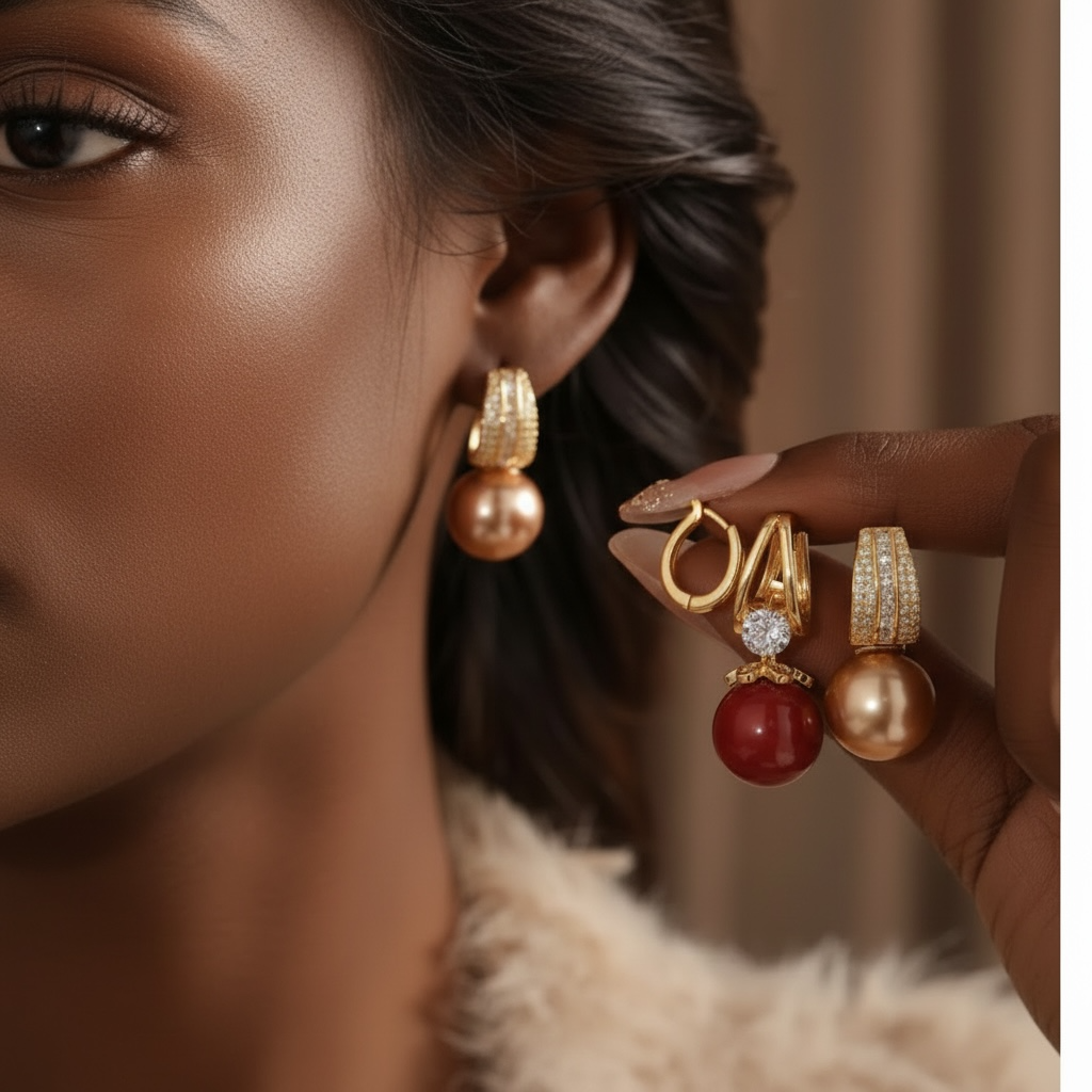 Mimi Rouge Drop Earrings