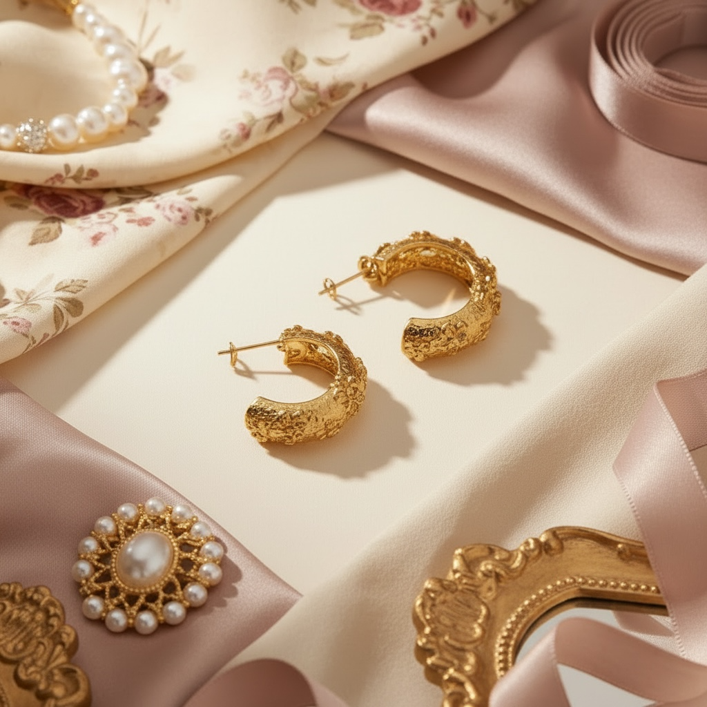 Mimi Signature Gold Hoops