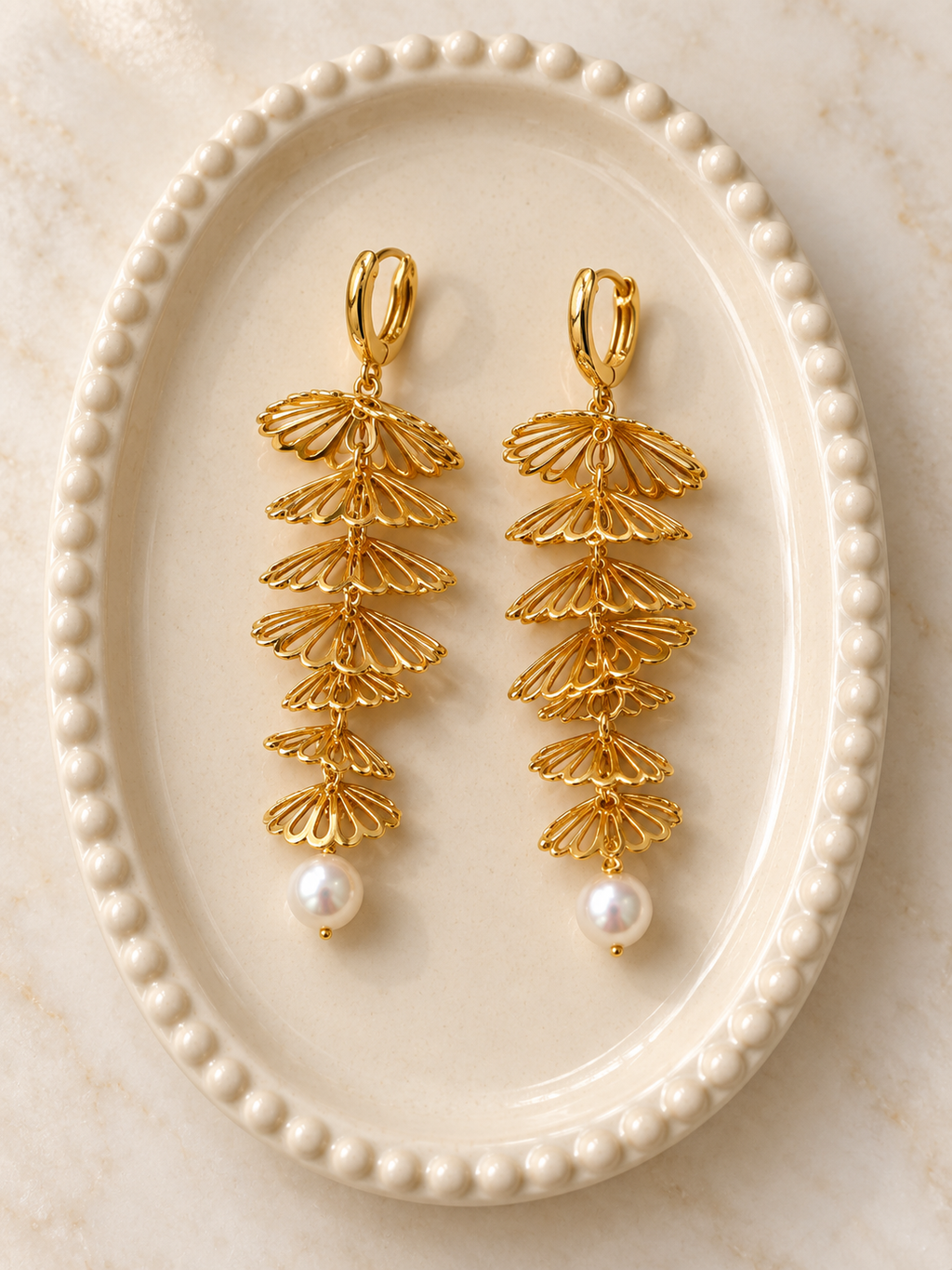 The Amélie Pearl Earrings | Pearl Earrings for Women — Elegant Pearl, Waterproof