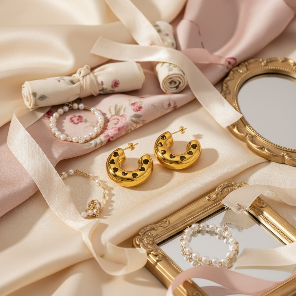 Playful Gold Hoops