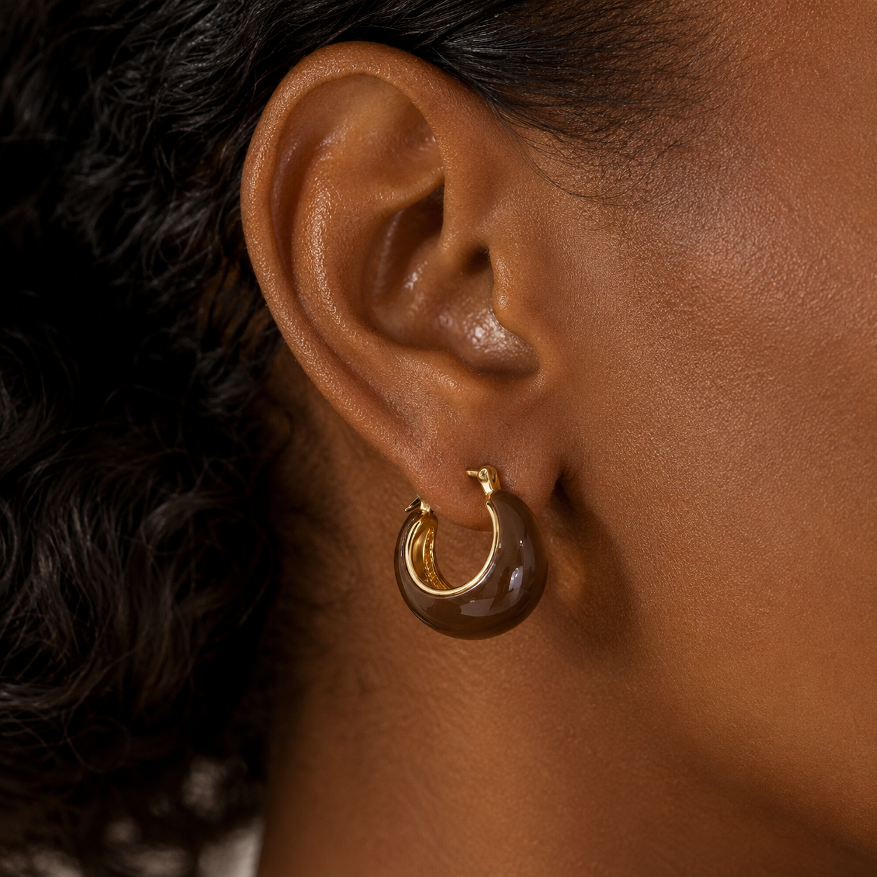 The Mocha Luxe Hoops