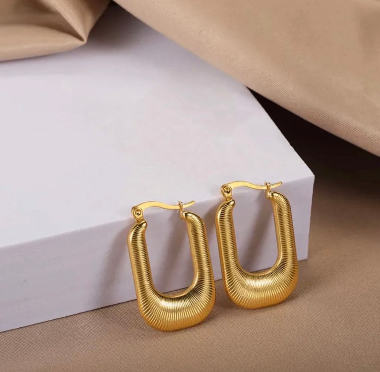 The SB Signature Gold Hoops