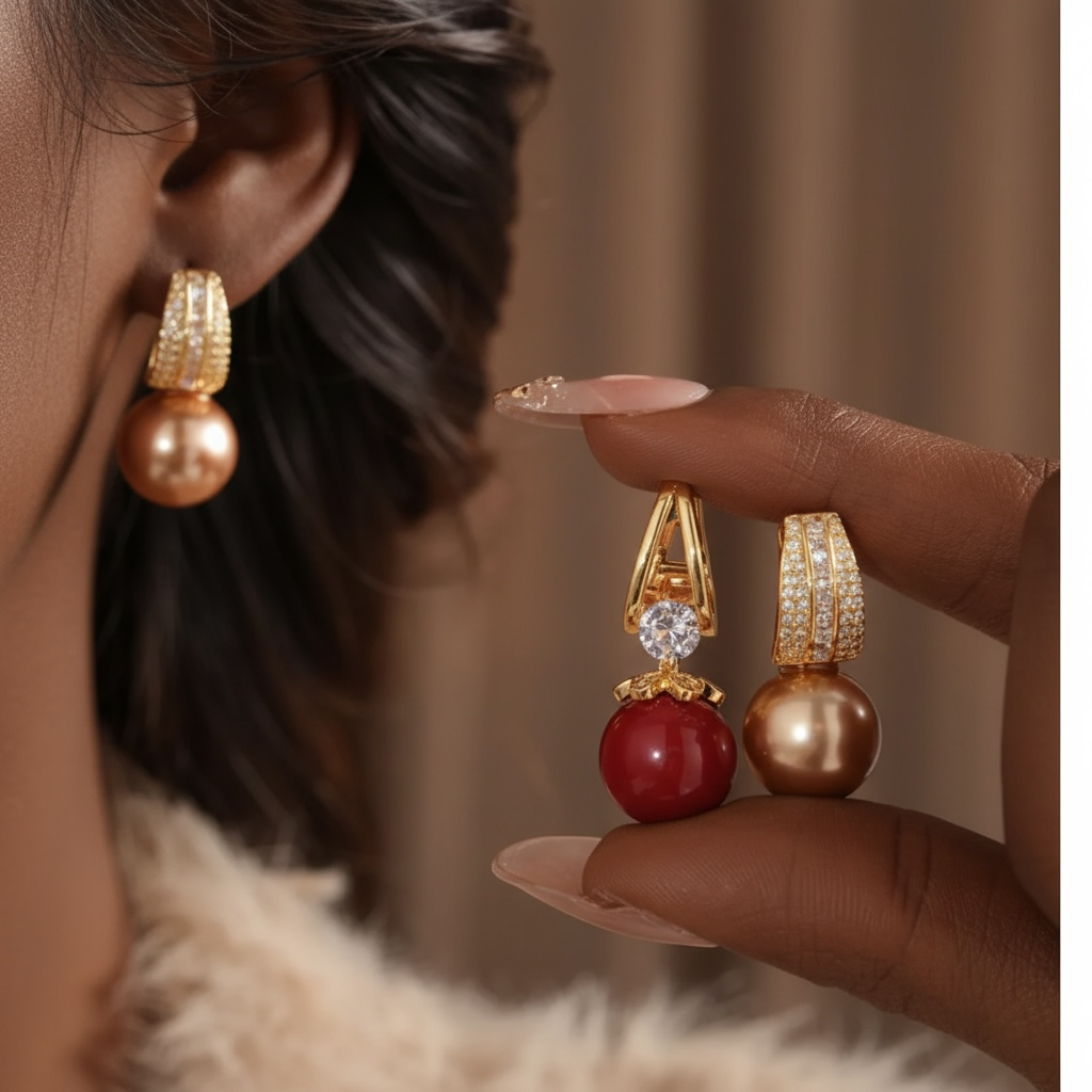 Mimi Rouge Drop Earrings