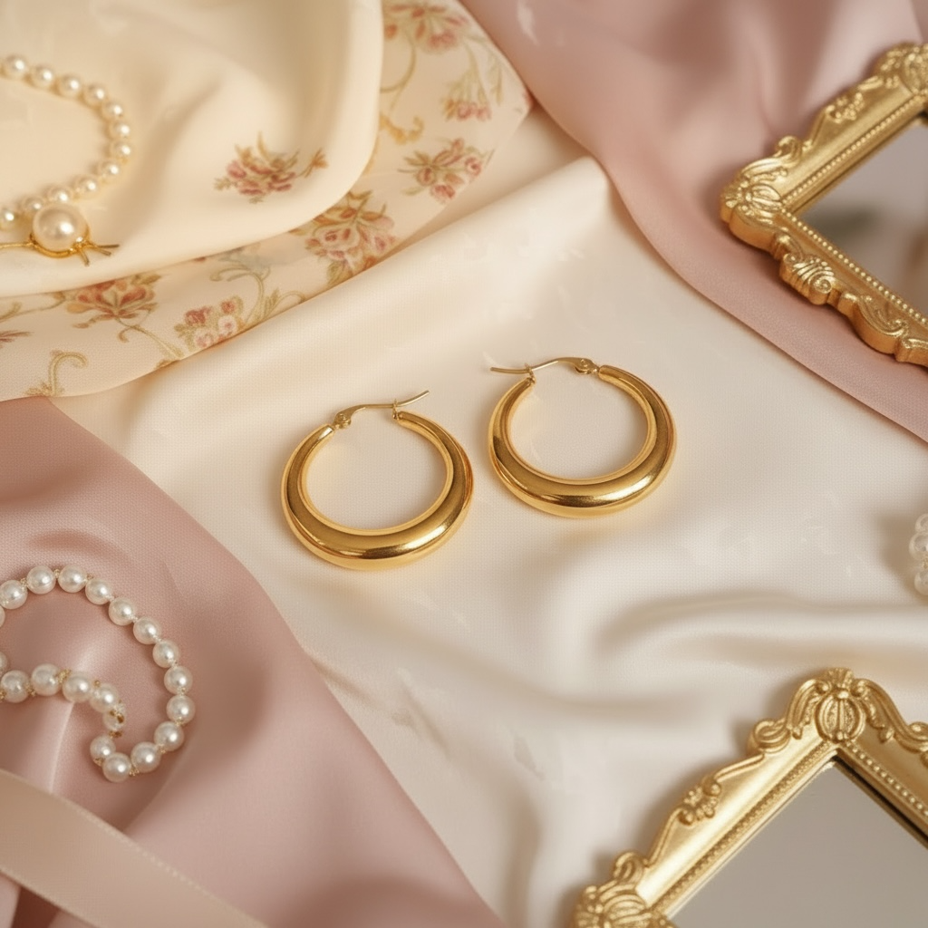 Mimi Signature Gold Hoops