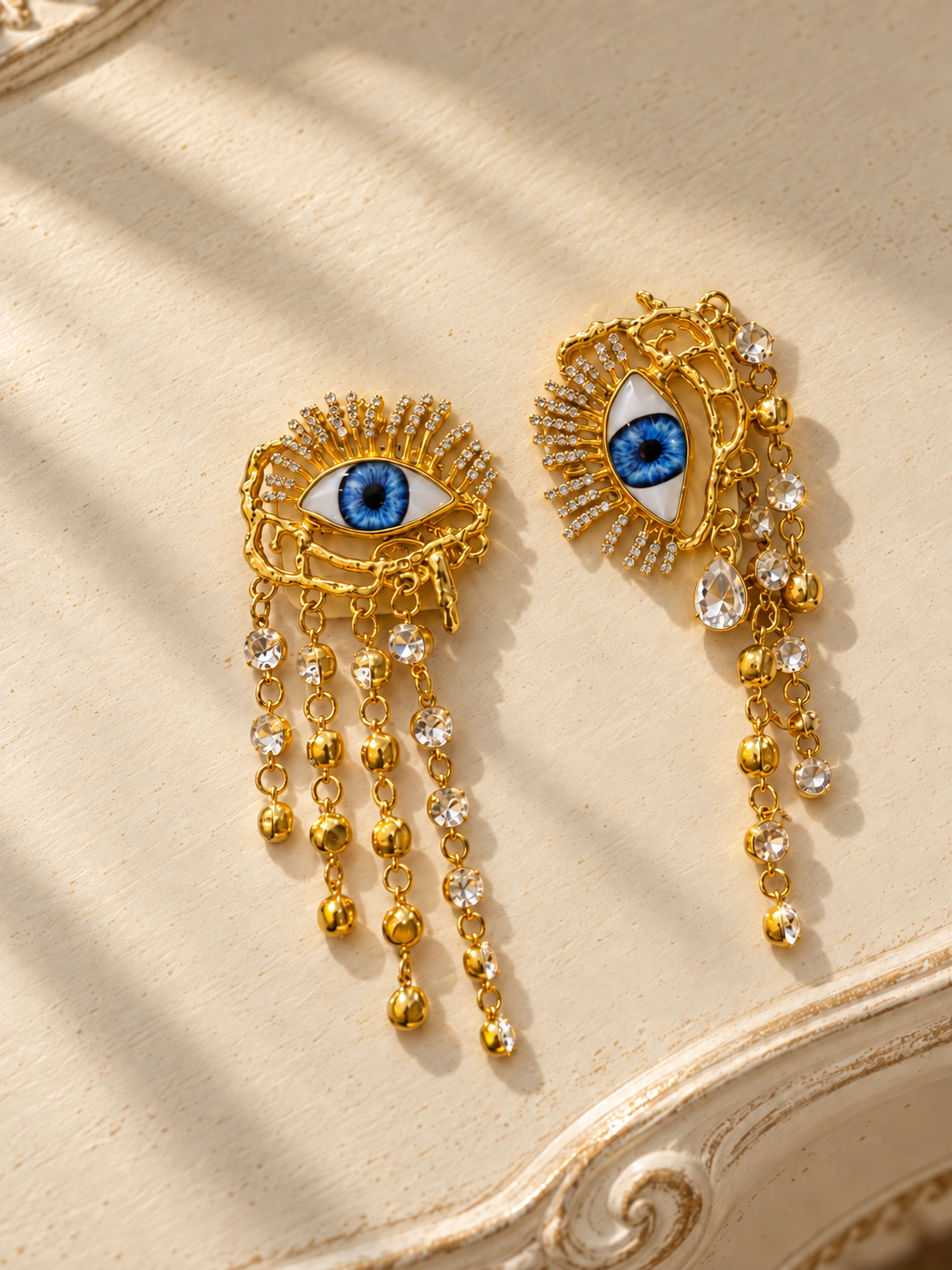 The Amara Eye Earrings | Crystal Evil Eye Earrings for Women — Crystal