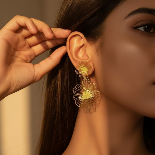 Golden Bloom Earring