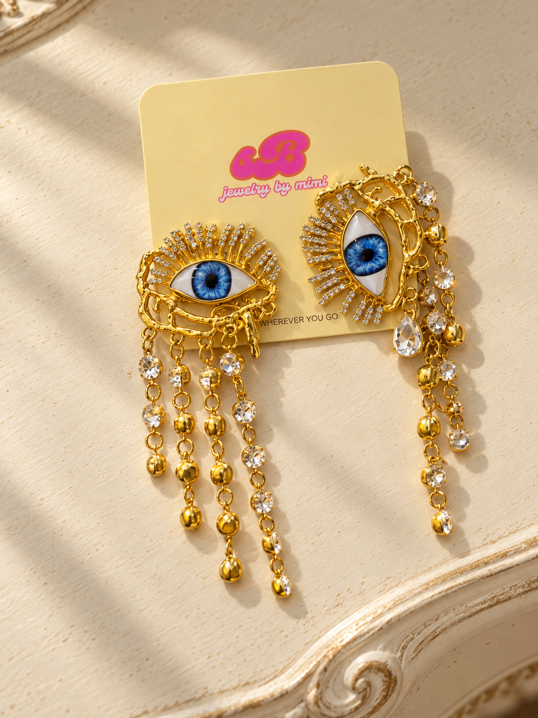 The Amara Eye Earrings | Crystal Evil Eye Earrings for Women — Crystal