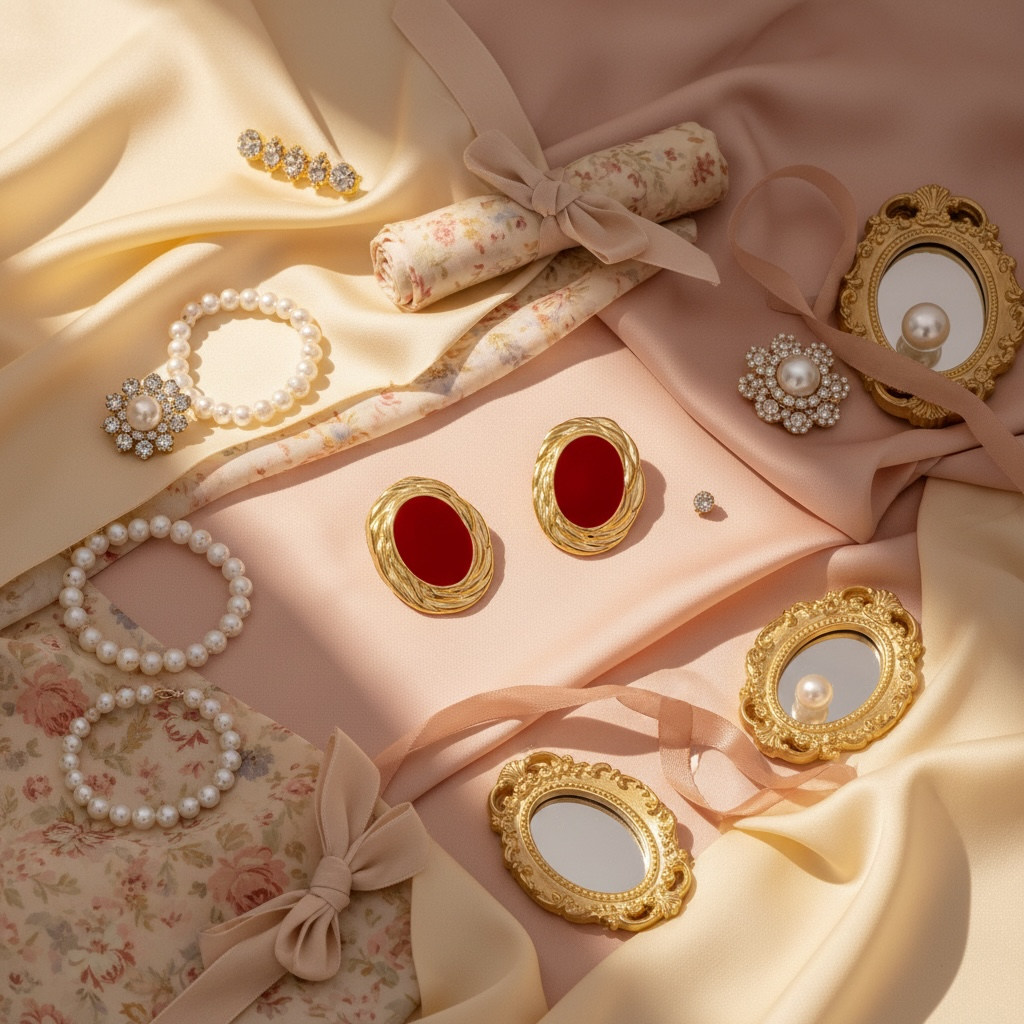 Small Mimi Vintage Frame Earrings