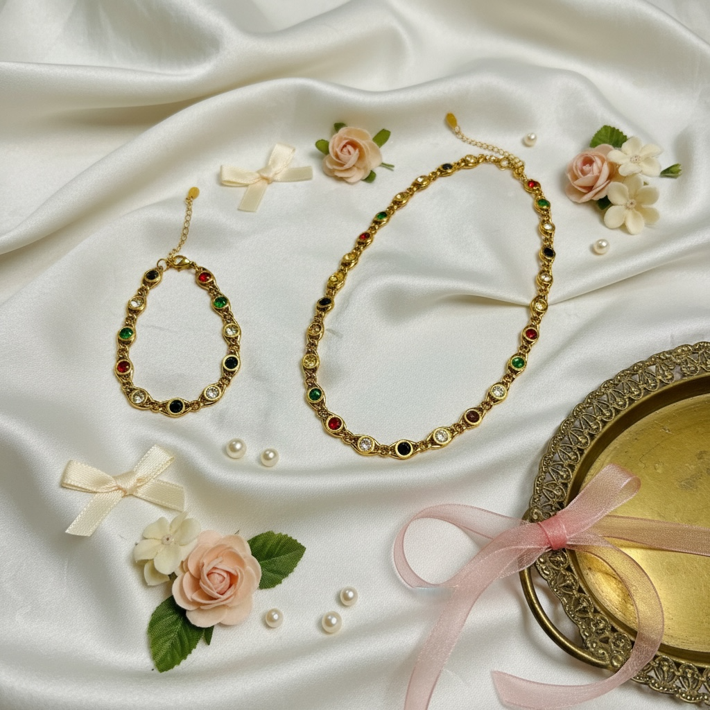 Luna Charm 2 piece necklace Set