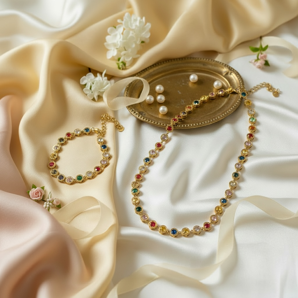 Luna Charm 2 piece necklace set