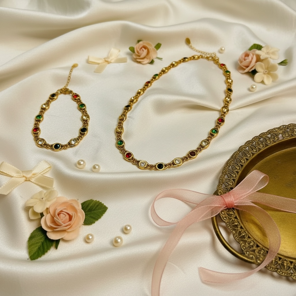 Luna Charm 2 piece necklace Set