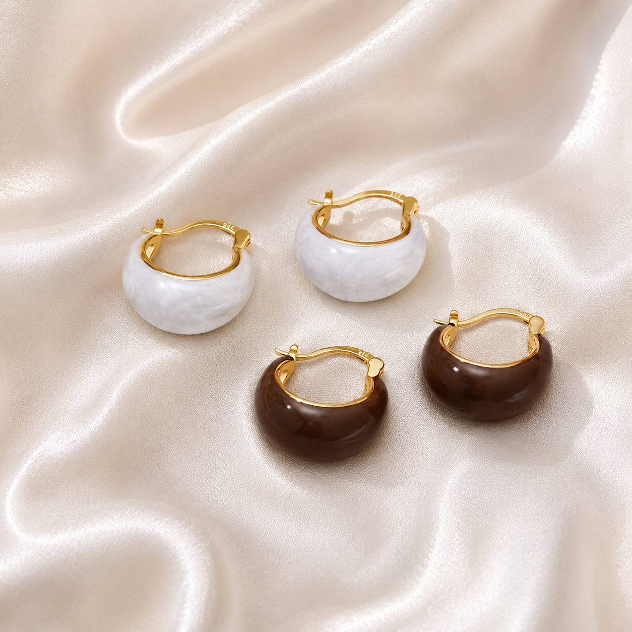 The Mocha Luxe Hoops