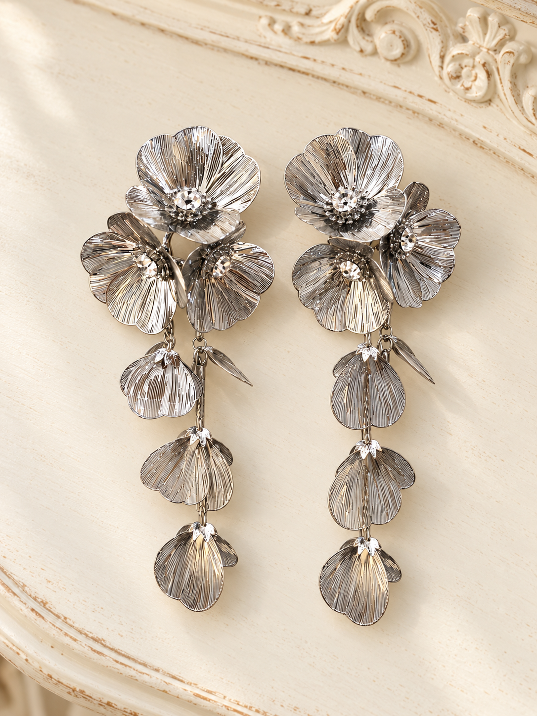 The Fleur Earrings | Crystal Flower Earrings for Women — Crystal