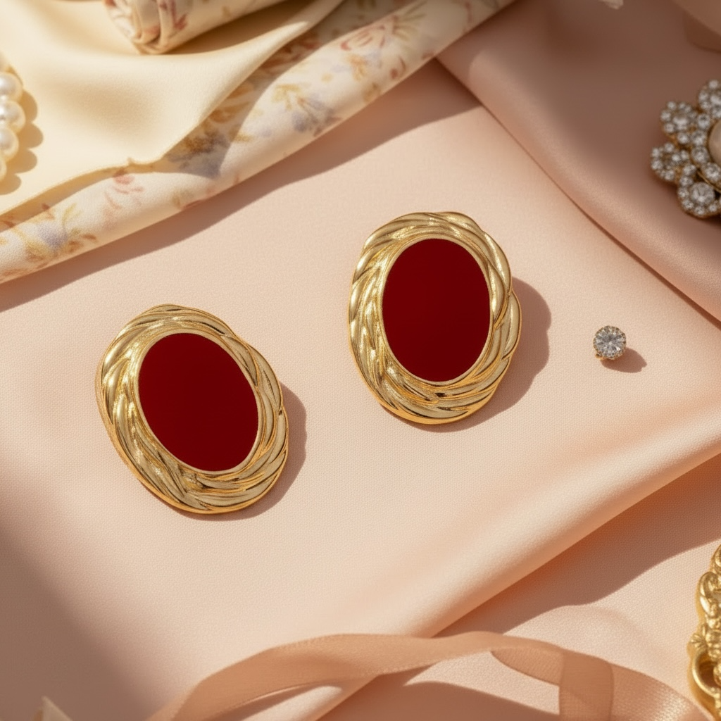 Small Mimi Vintage Frame Earrings