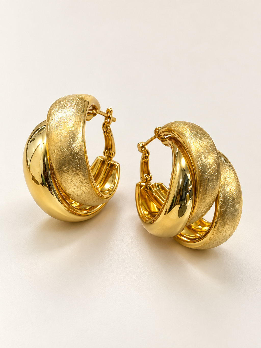 The Solène Double Hoops | Gold Double Hoop Earrings for Women — Gift for Her