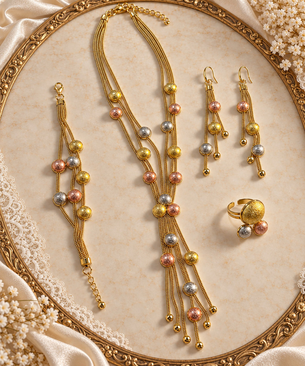 Céleste Jewelry Set flat lay